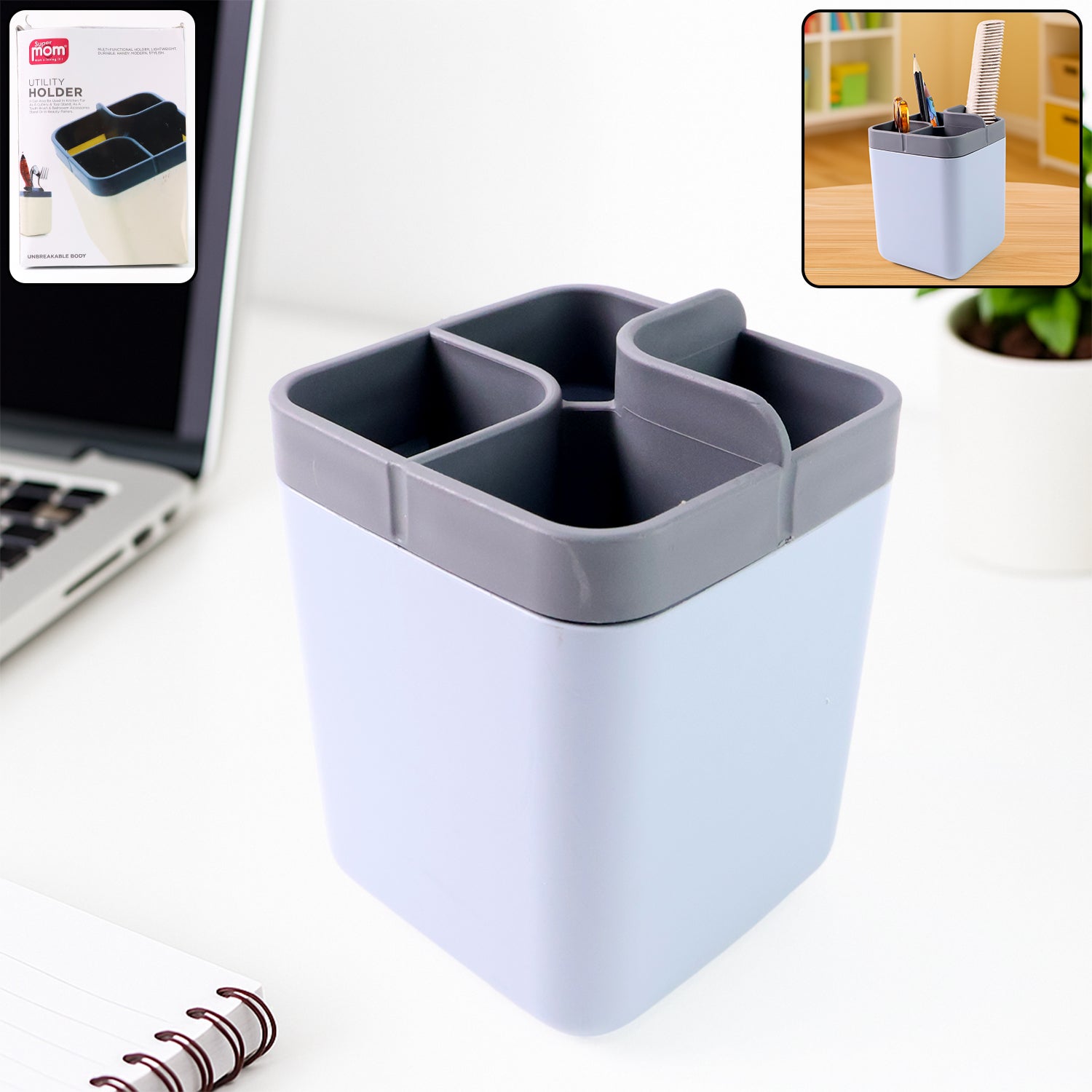 Multi-Compartment Desk Organizer Utility Holder Multi-Compartment Desk Organizer Utility Holder